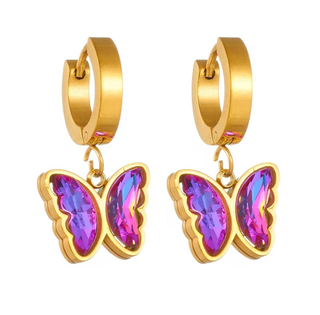 Galaxy Butterfly Oorbellen. - | SIERADENBABE