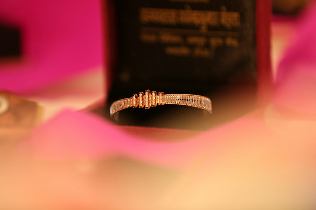 a close up of a ring on a table