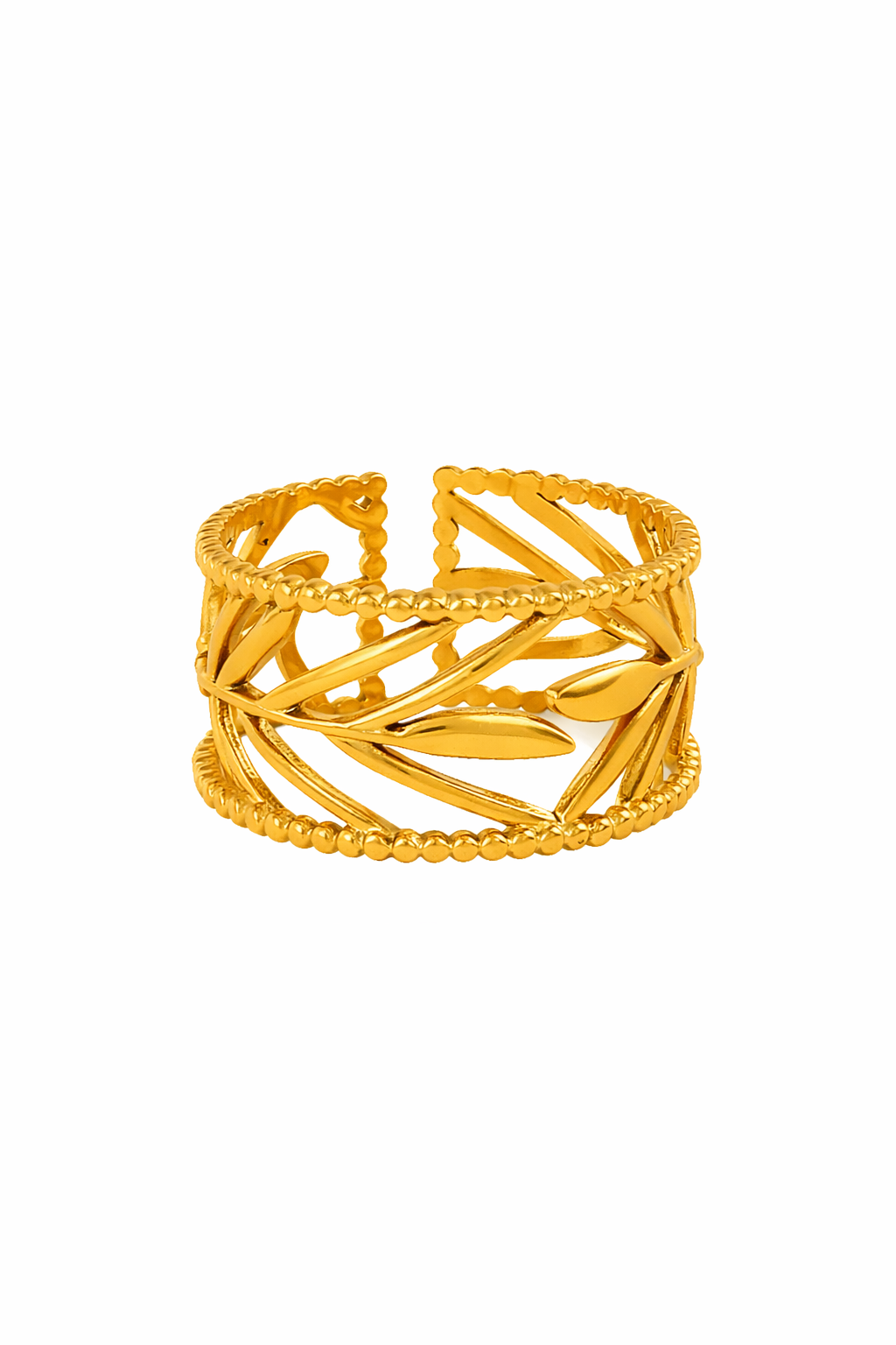 Golden crush ring