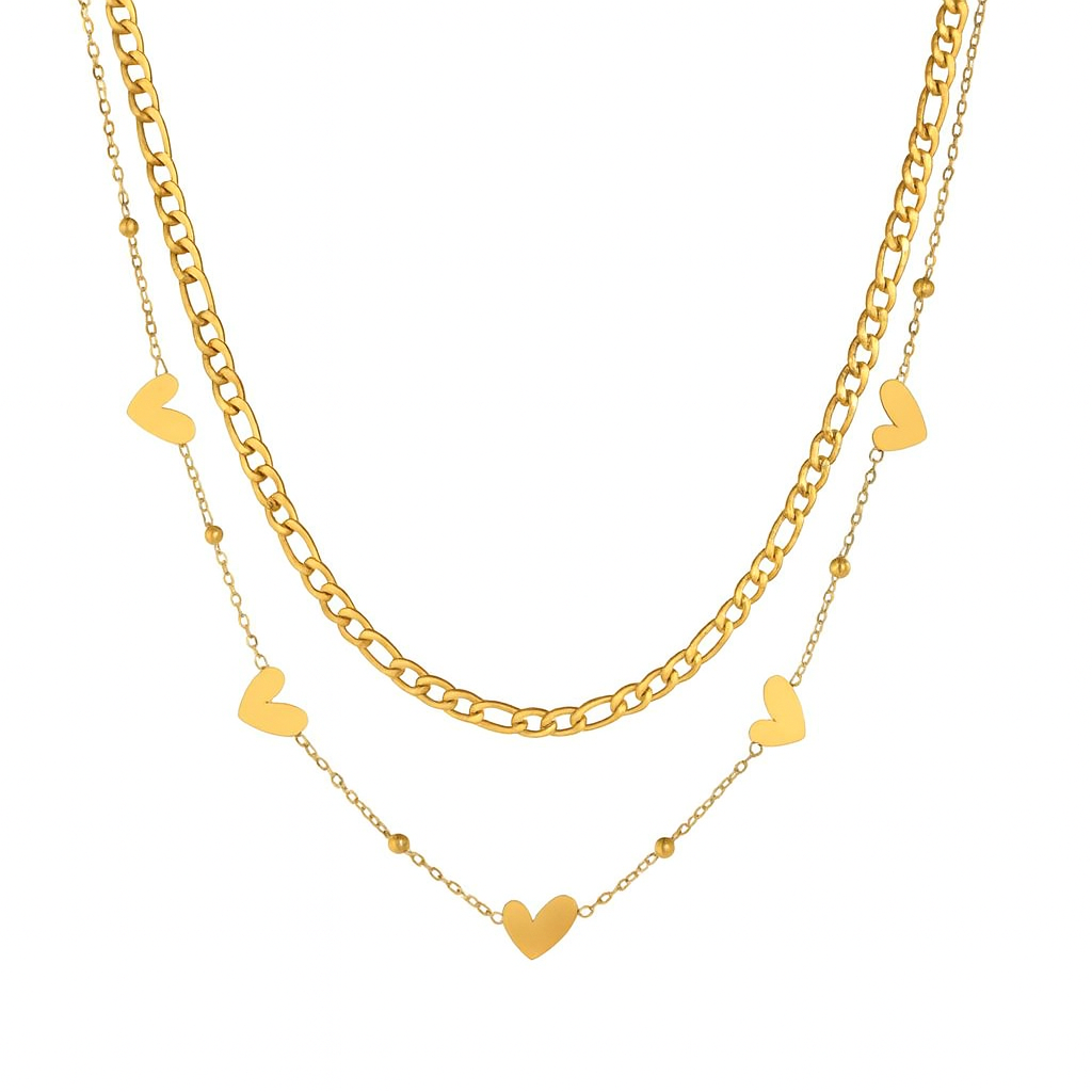 Heart drop ketting