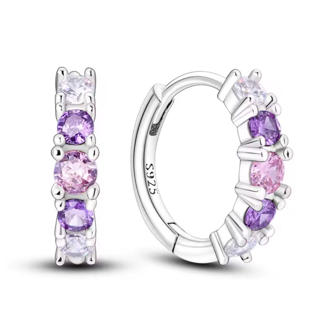 Zilver ivy oorbellen