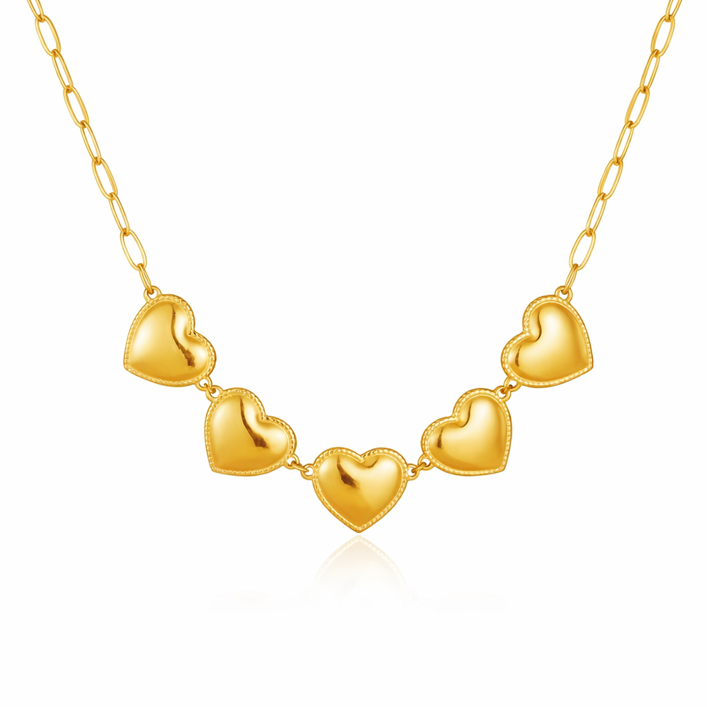 Heart drop ketting
