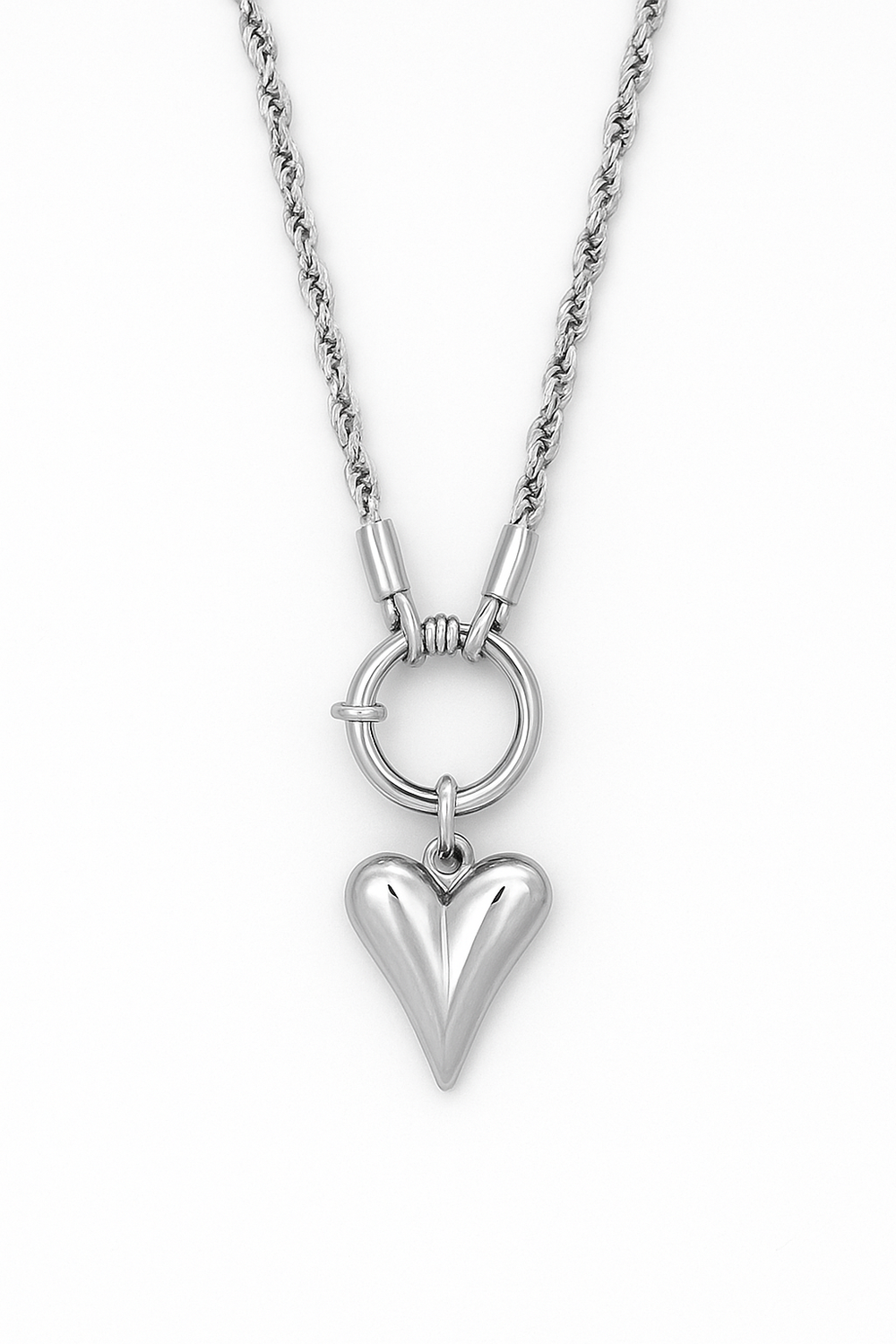 Silver Grace Heart Ketting - SIERADENBABE  