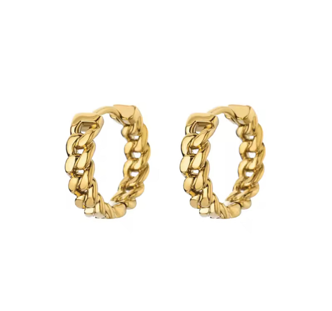 Chain Babe Hoops - SIERADENBABE  oorbellen