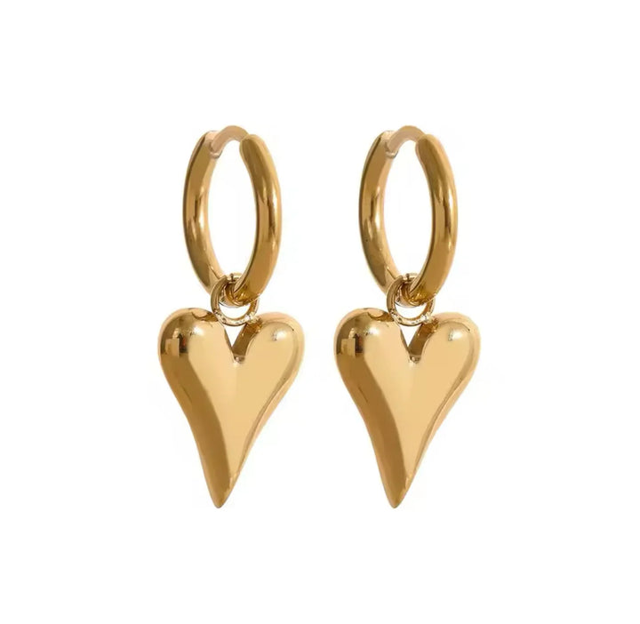 Gouden hartjes oorbellen - oorbellen | SIERADENBABE