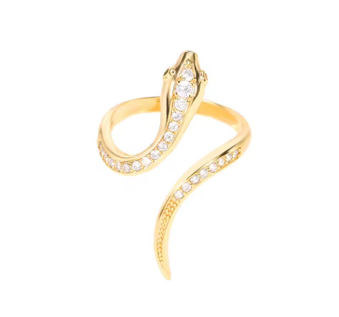 Golden Curve snake ring