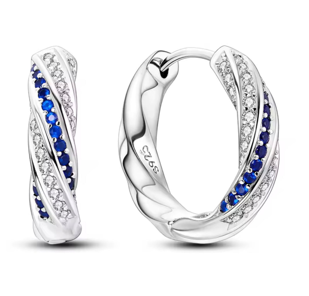 Ocean Spark zilveren oorbellen