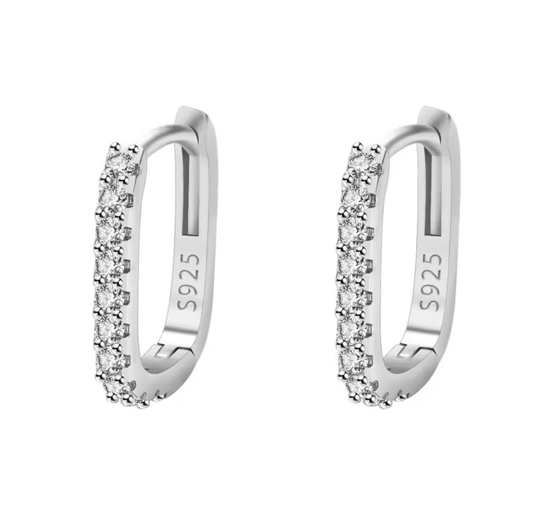 Silver Spark Earrings