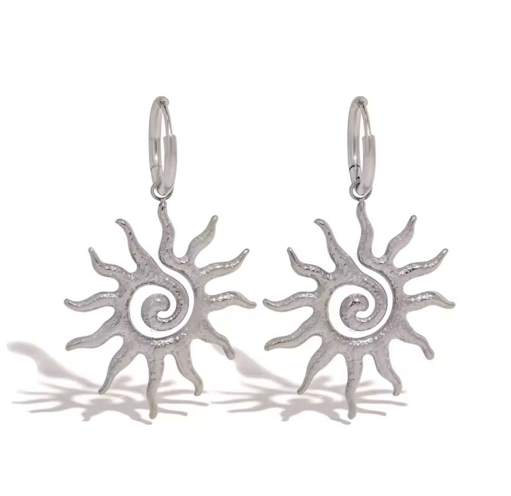 Oorbellen Sun – roestvrijstalen , waterbestendig en hypoallergeen