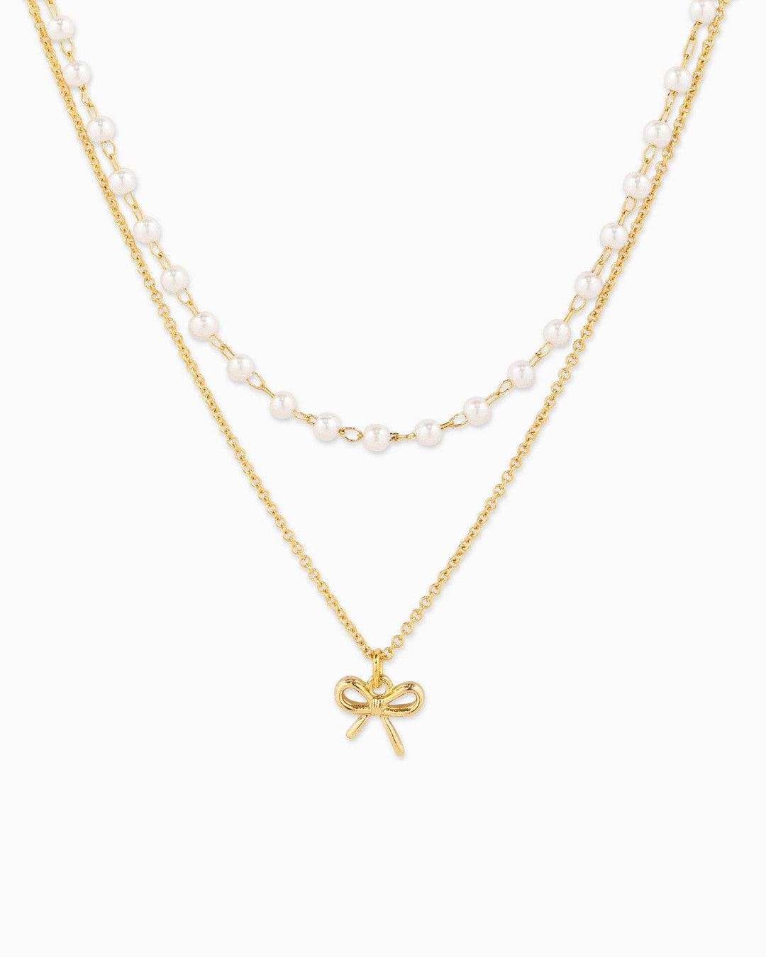 Sweet Bow – Ketting met strik en parels